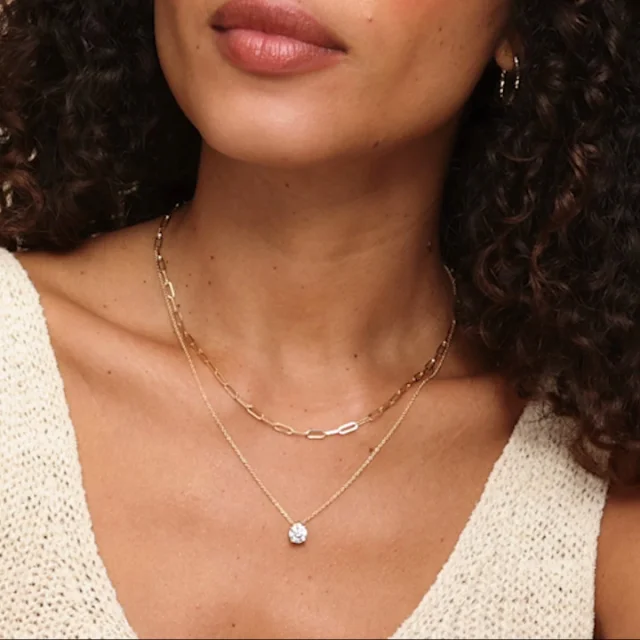 14K Yellow Gold Devon 16 in. Paperclip Chain Necklace (Small)