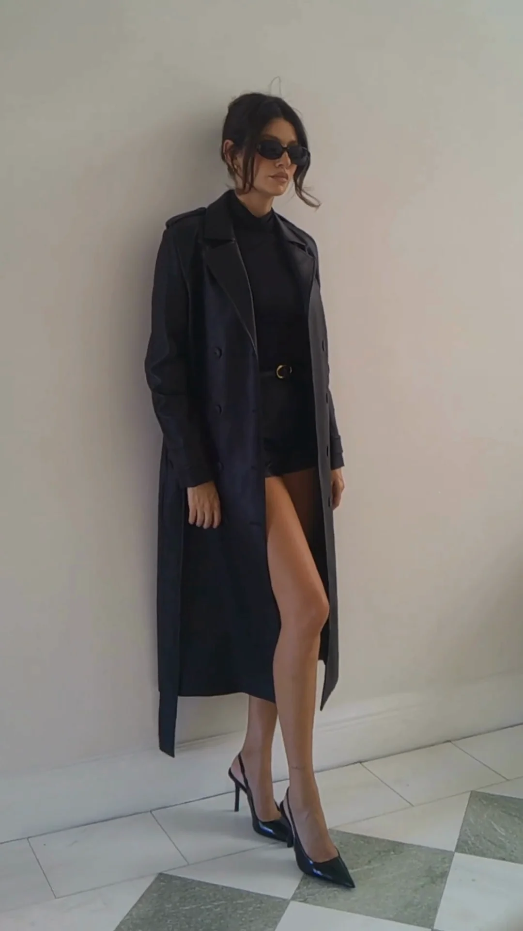 WAYF x CHÉRIE MADELEINE Faux Leather Shorts | Nordstrom
