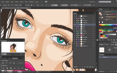 Vector Portraits for Beginners - Lip Shading and Eye Shading