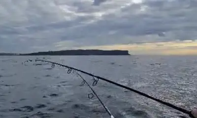  10y old 1st open water fishing 