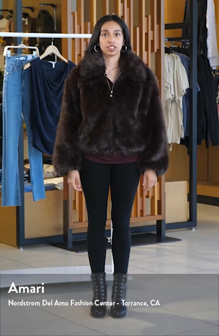 【美品】 Faux Fur Coat black-faux-fur-v-73-coat-