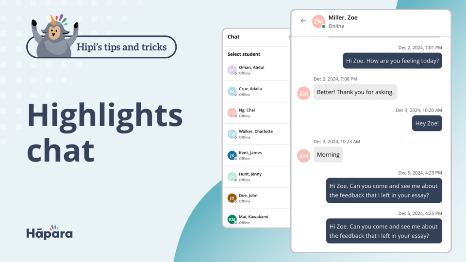 Hipi's tips and tricks: Highlights Chat
