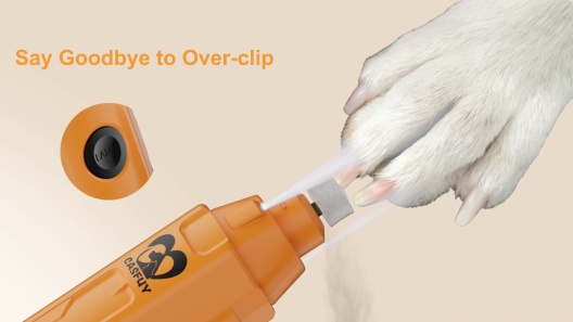Casfuy Upgraded Quiet 6 Speed Electric Dog & Cat Nail Grinder with 2 LED Lights