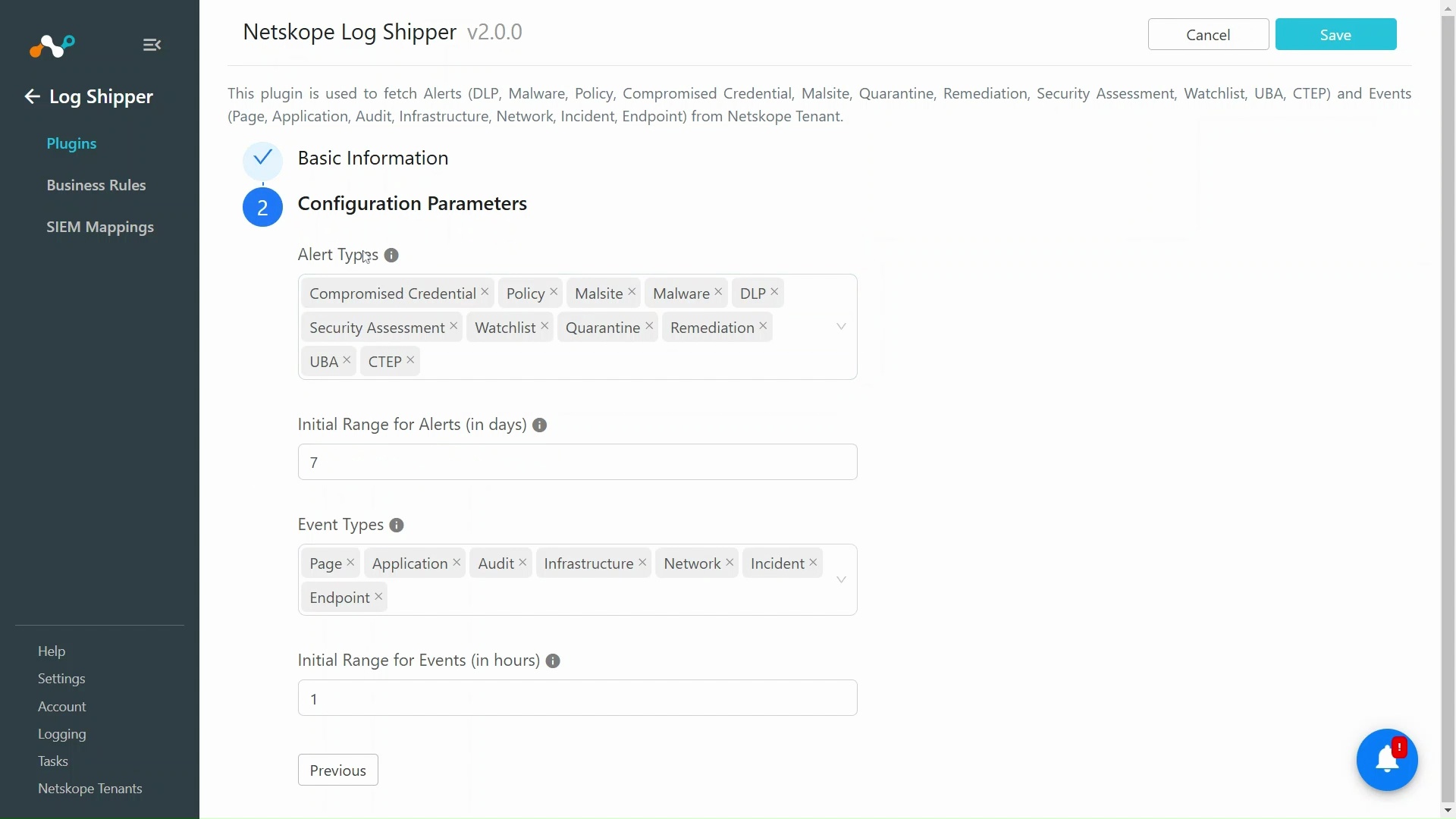 Microsoft Sentinel Plugin for Log Shipper - Netskope Technical