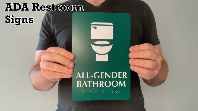 Braille ADA Tactile Touch Bathroom Signs