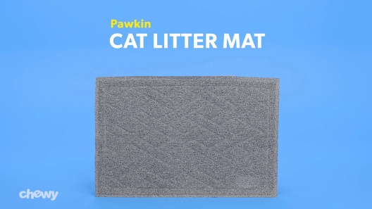 Pawkin, Cat Litter Mat With Litter Lock Mesh Design, Extra Large, Gray 