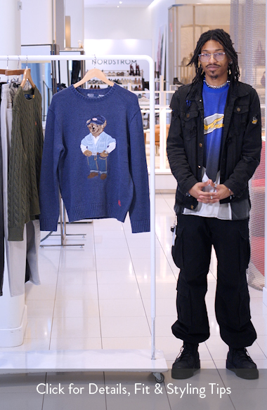 今期新作Polo Bear トレーナー ネイビー 165/92A最安値 Polo Ralph Lauren Polo Bear Linen & Cotton Sweater | Nordstrom