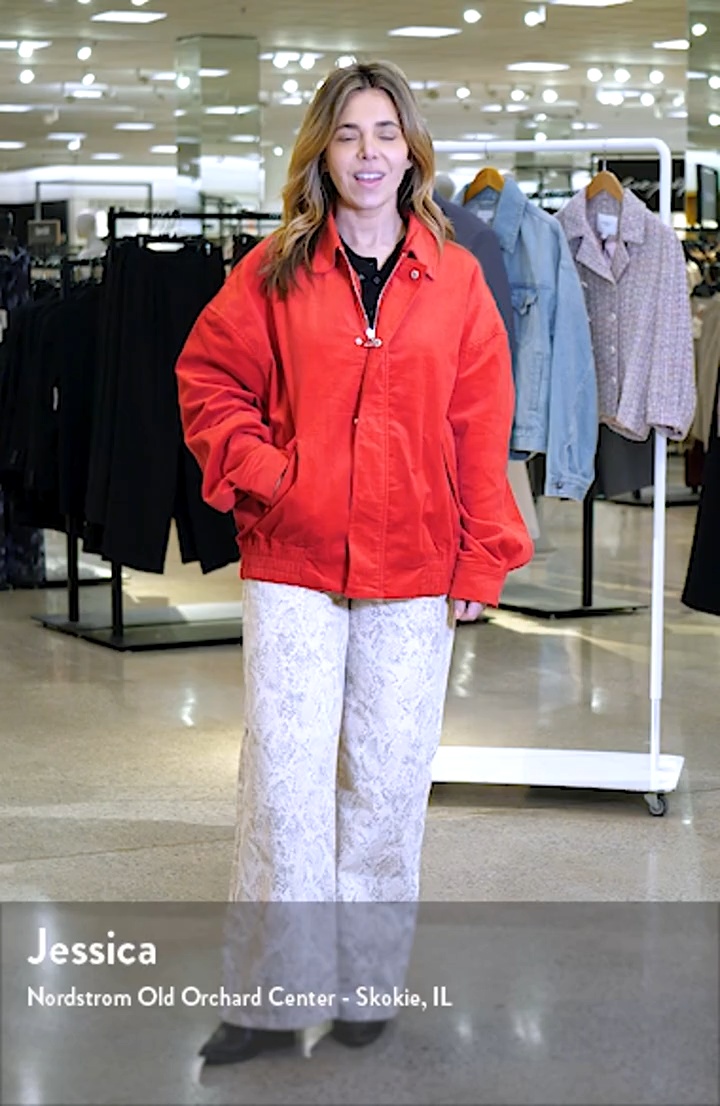 LIONESS Kenny Oversize Corduroy Bomber Jacket | Nordstrom