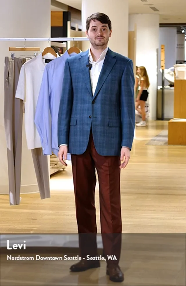 Canali Siena Regular Fit Green Plaid Silk Cashmere Sport Coat