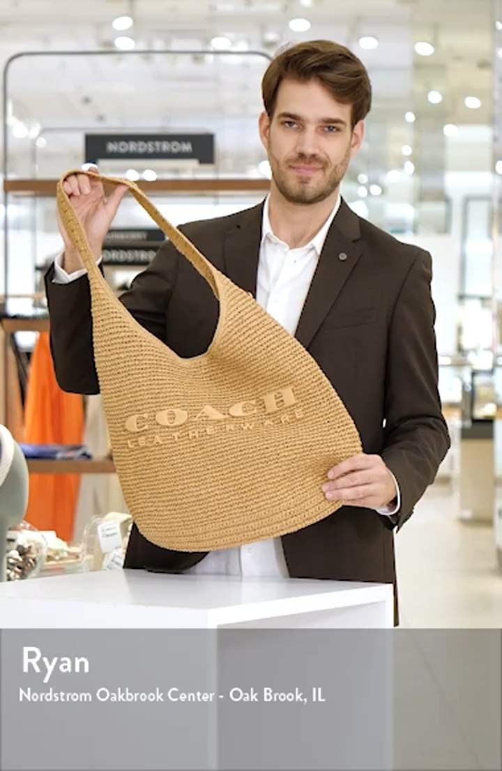 COACH Brooklyn 39 Straw Shoulder Bag | Nordstrom