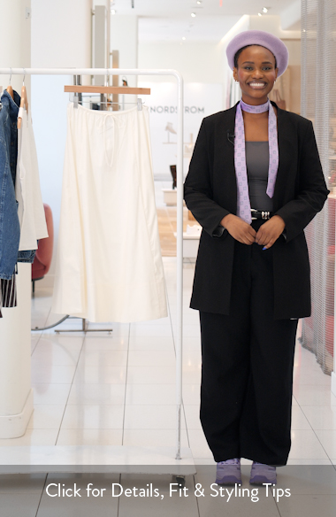 MHL. DRY COTTON OXFORD SKIRT チノ　ブラウン Reformation Cleo Midi Skirt | Nordstrom