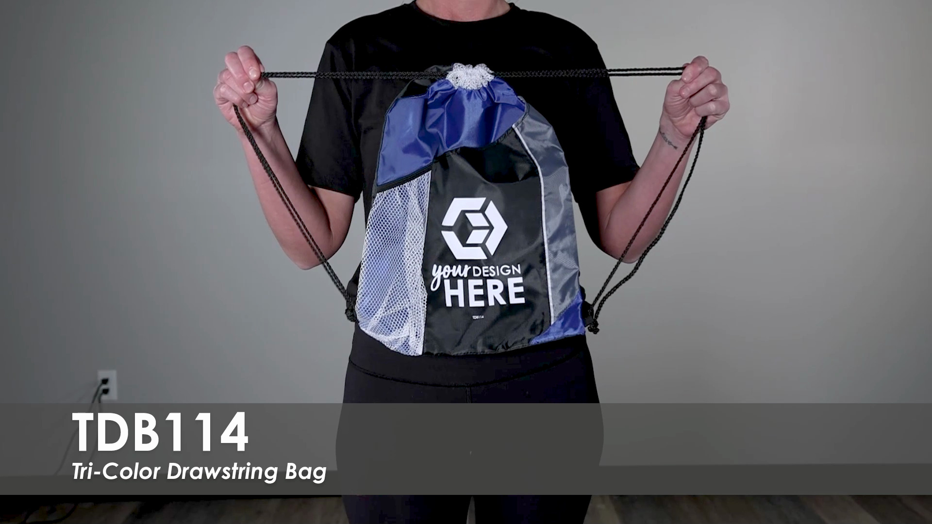 Tri-Color Drawstring Bag TDB114 | Totally Promotional