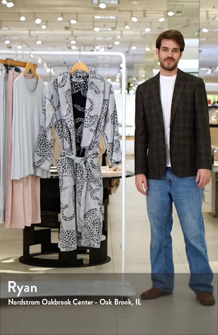 Print Terry Cloth Robe
