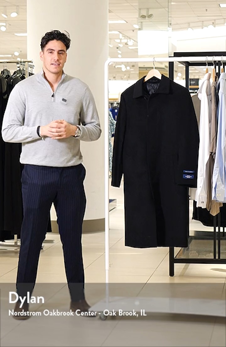 Hart Schaffner Marx Stanley Classic Fit Wool & Cashmere Overcoat