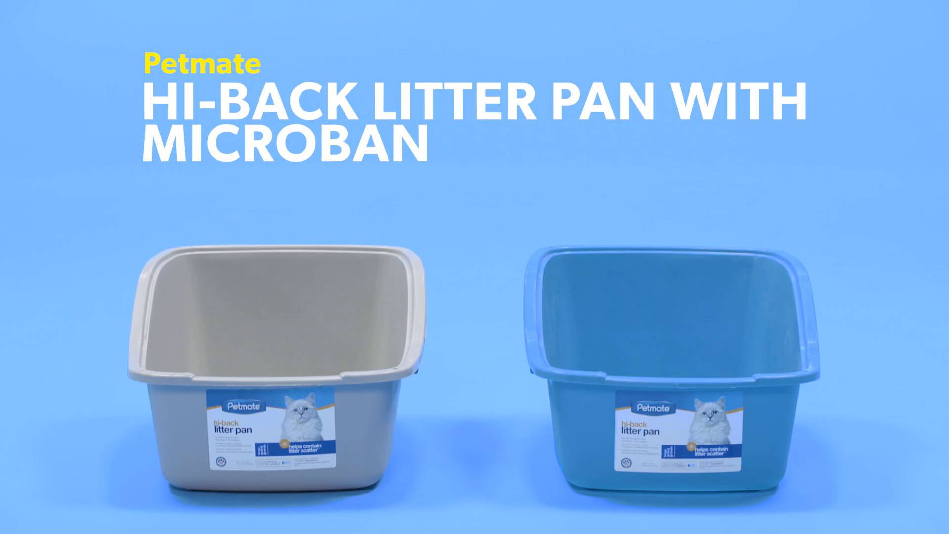 Hi back outlet litter pan