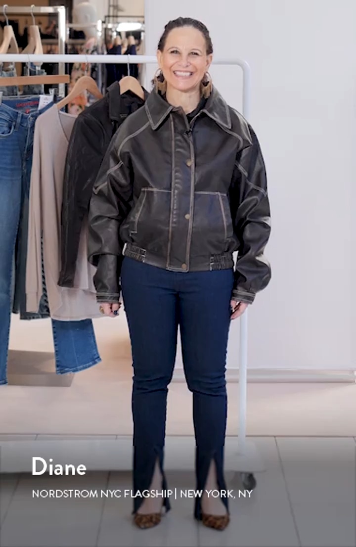Jaxton Faux Leather Jacket (Women) | Nordstrom