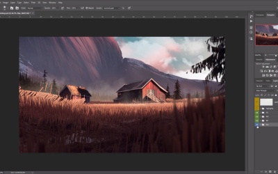 How to Animate a Landscape Painting in Adobe After Effects - Prepare Your  Painting in Adobe Photoshop