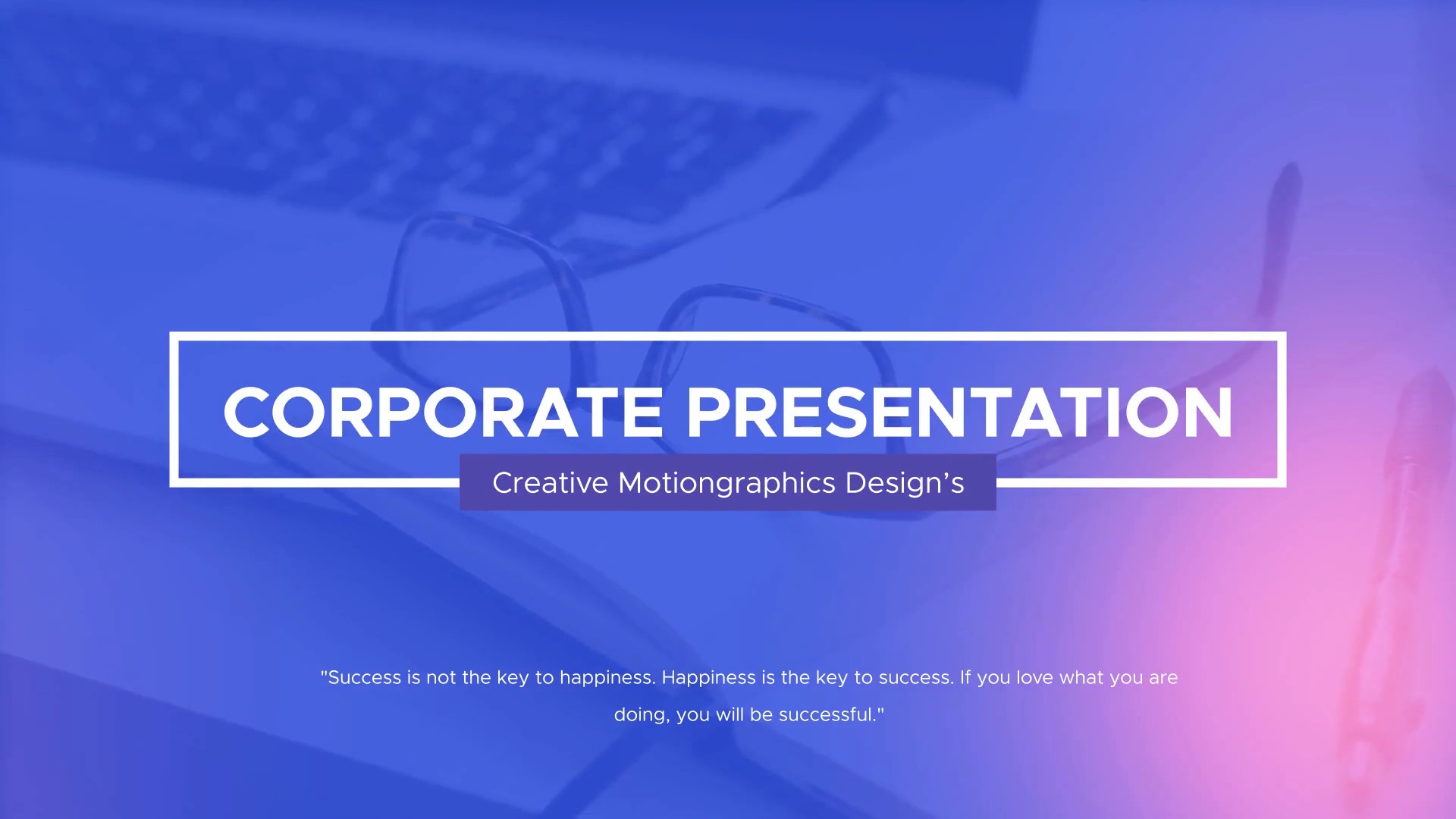 company presentation after effects template free