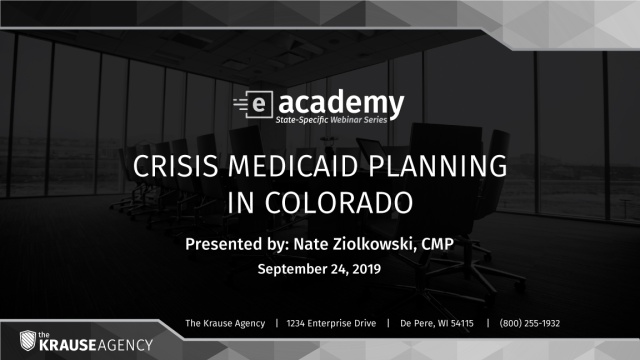 Crisis Medicaid Planning in Colorado