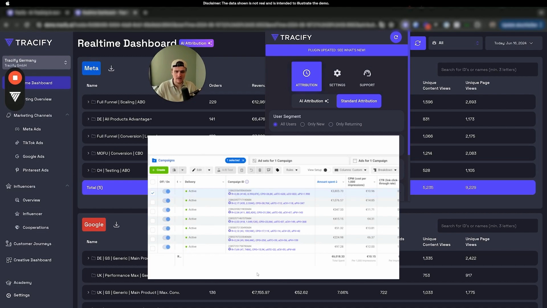 Erweiterung zur Echtzeit-Verfolgung Video