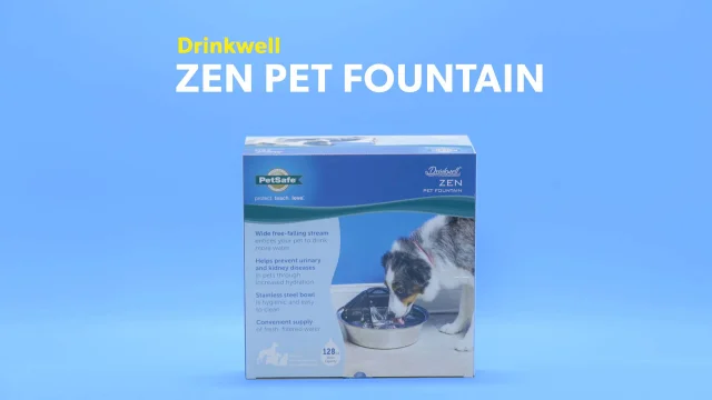 Stainless Steel 3.7 litres PetSafe Drinkwell Zen Dog and Cat Water Fountain 