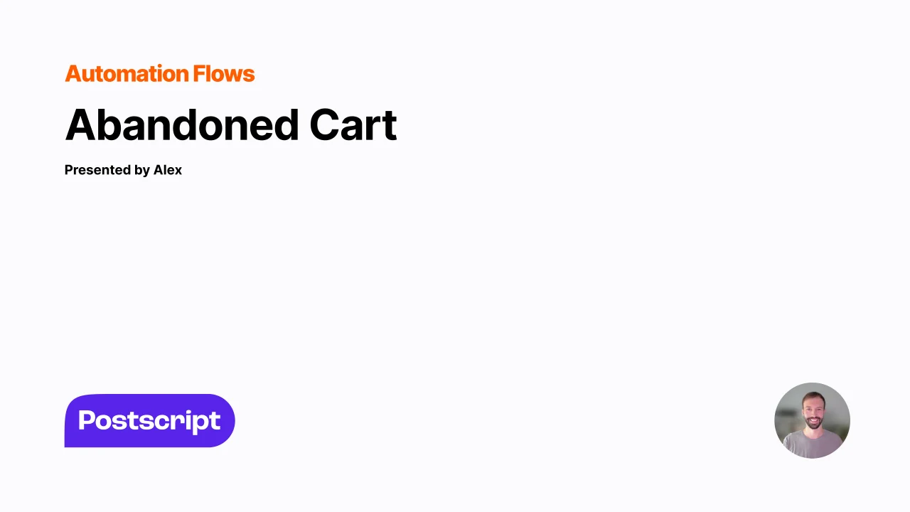 Get both welcome flow and abandoned checkout flow