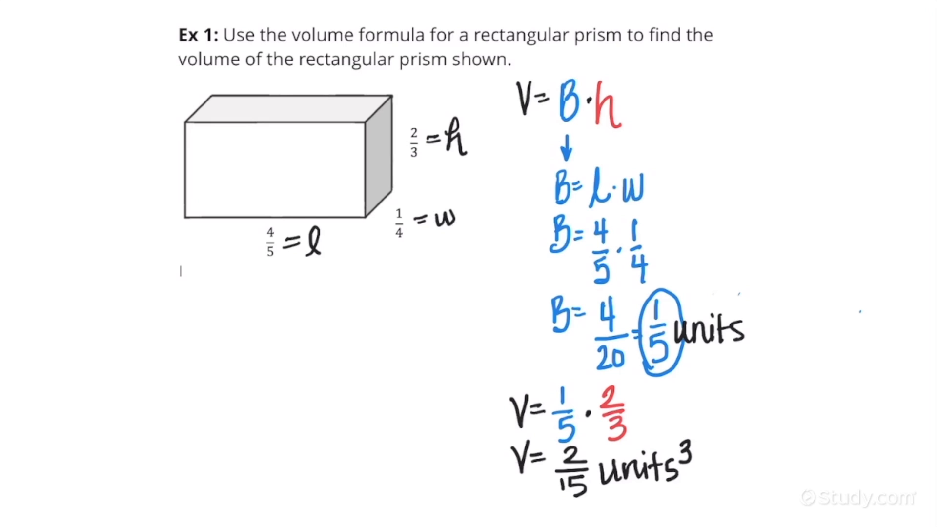 Volume With Fractional Edge Lengths Worksheet Pdf