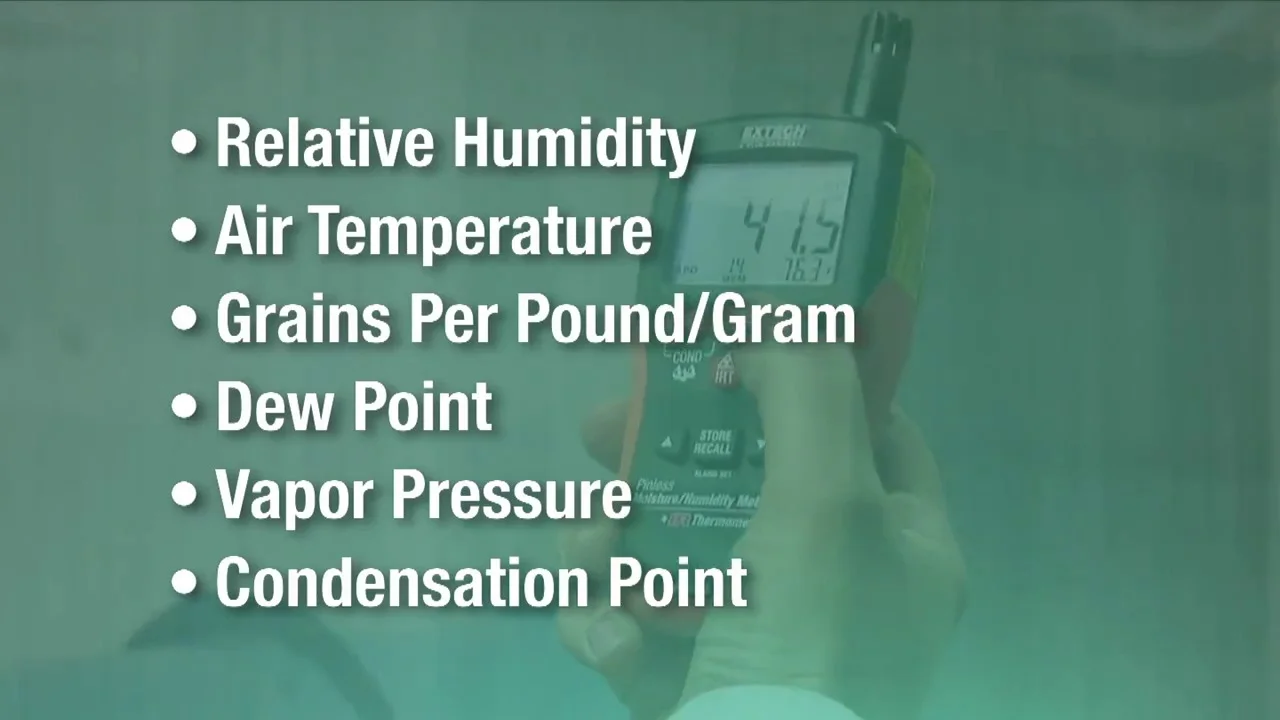 Pinless Moisture/Relative Humidity Meter With Infrared Thermometer