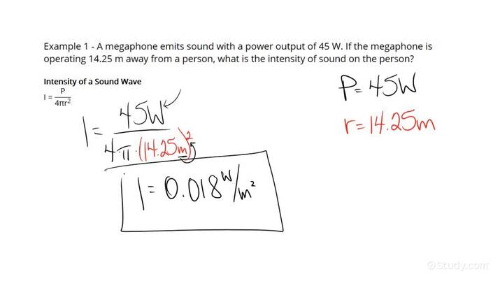How To Calculate The Intensity Of A Sound Wave Physics Study