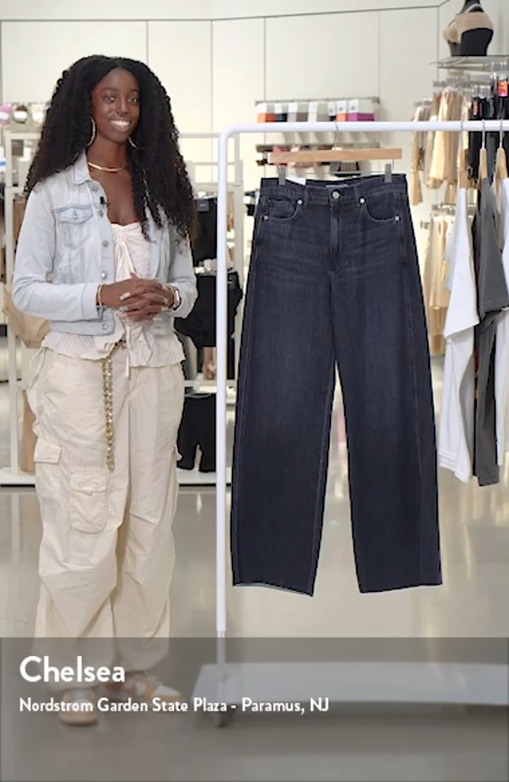 Veronica Beard Kasey Raw Hem Mid Rise Wide Leg Jeans | Nordstrom