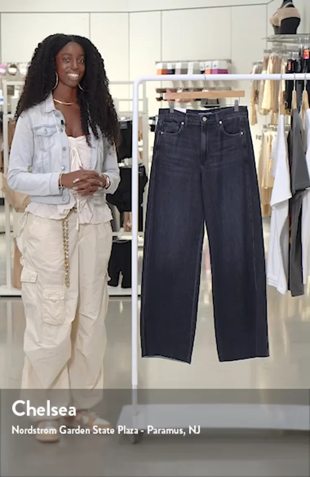 Veronica Beard Kasey Raw Hem Mid Rise Wide Leg Jeans Nordstrom
