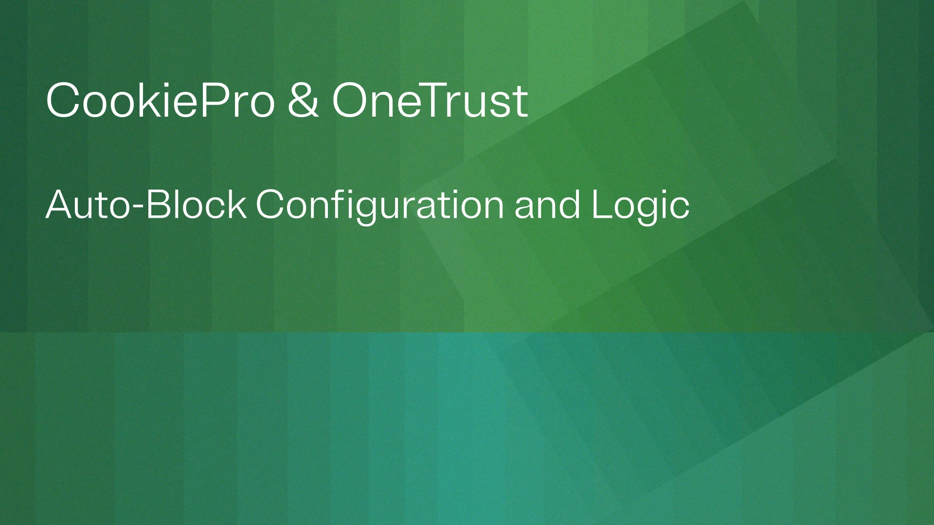 CookiePro Knowledge: OneTrust Settings Overview