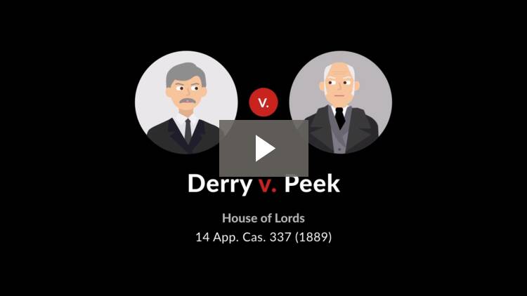 Derry v. Peek