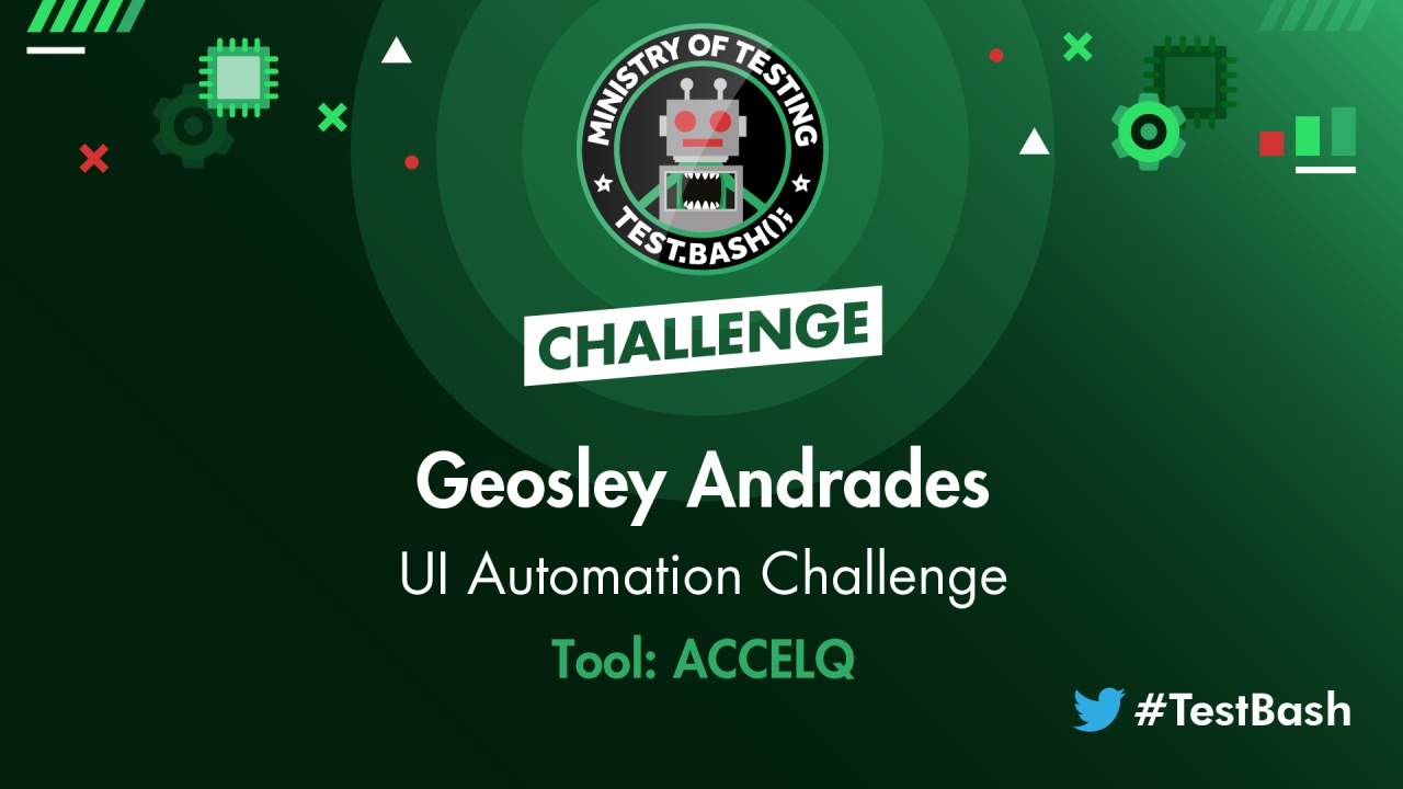 UI Challenge - Geosley Andrades using ACCELQ image
