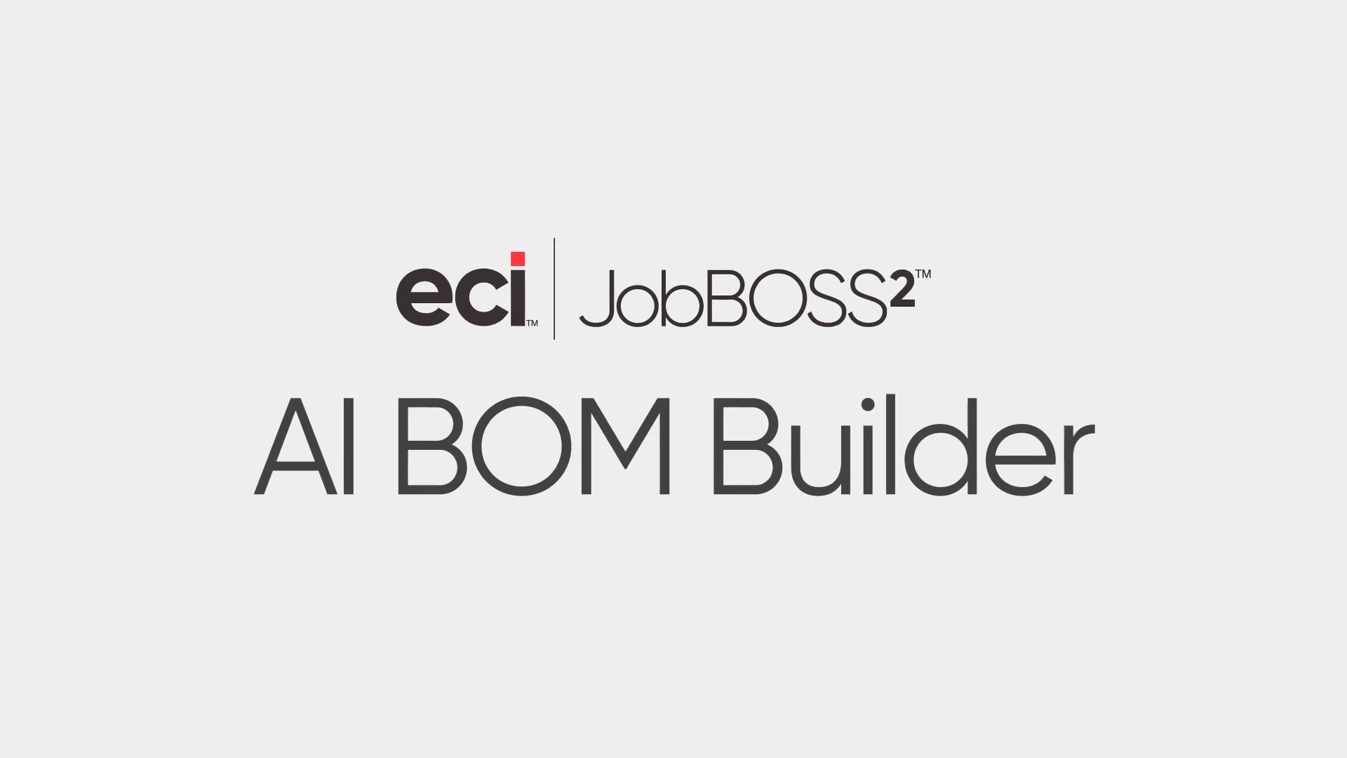 AI Bill of Materials (BOM) Builder | JobBOSS²