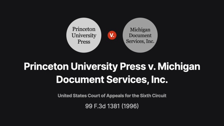 Princeton University Press v. Michigan Document Services, Inc.