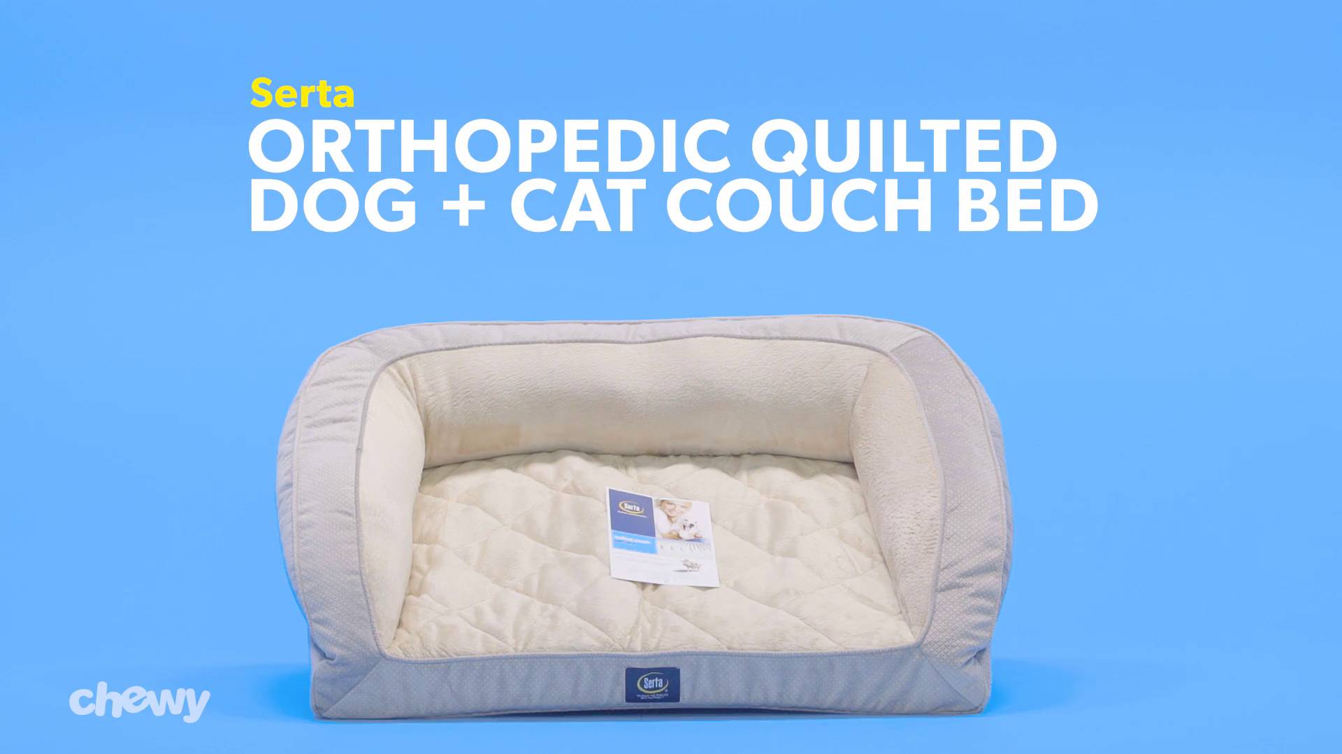 Serta orthopedic quilted dog shop & cat couch bed