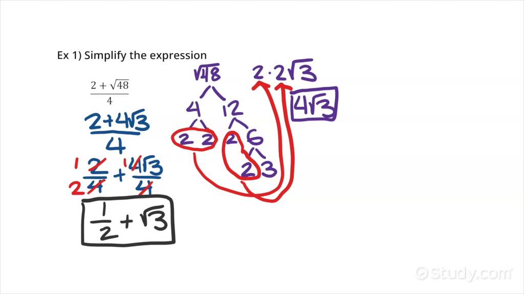 How to Simplify a Quotient Involving a Sum or Difference with a Square