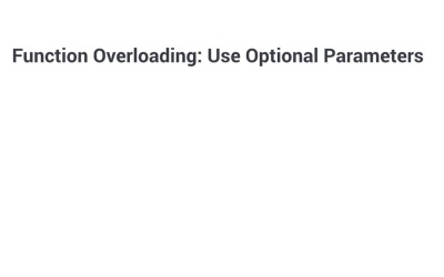 Using Method And Function Overloading In TypeScript