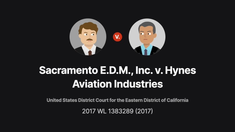 Sacramento E.D.M. Inc. v. Hynes Aviation Industries