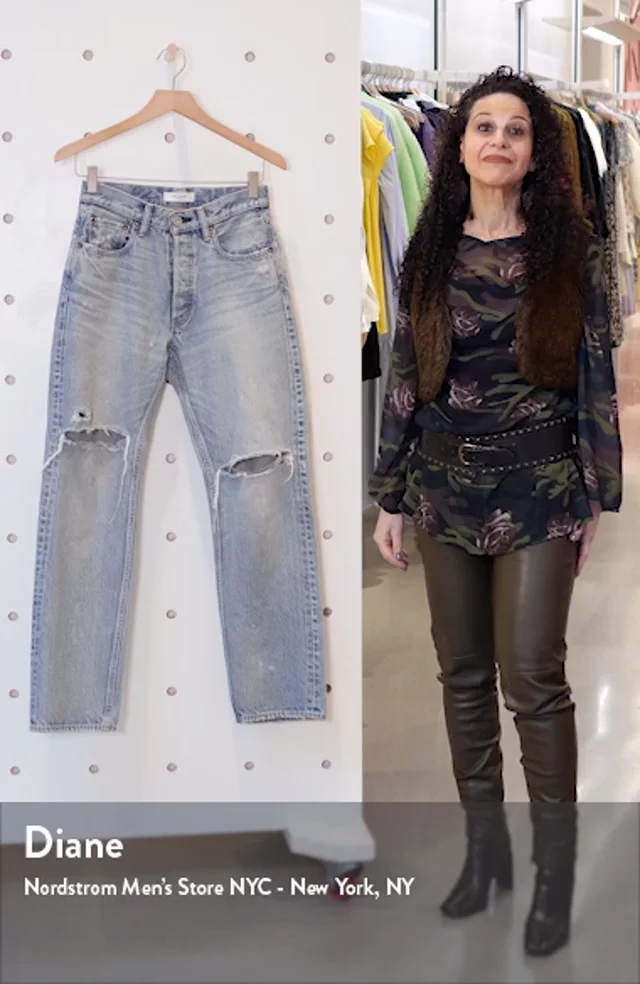 M TSY RIPPED WIDE STRAIGHT DENIM BLACK