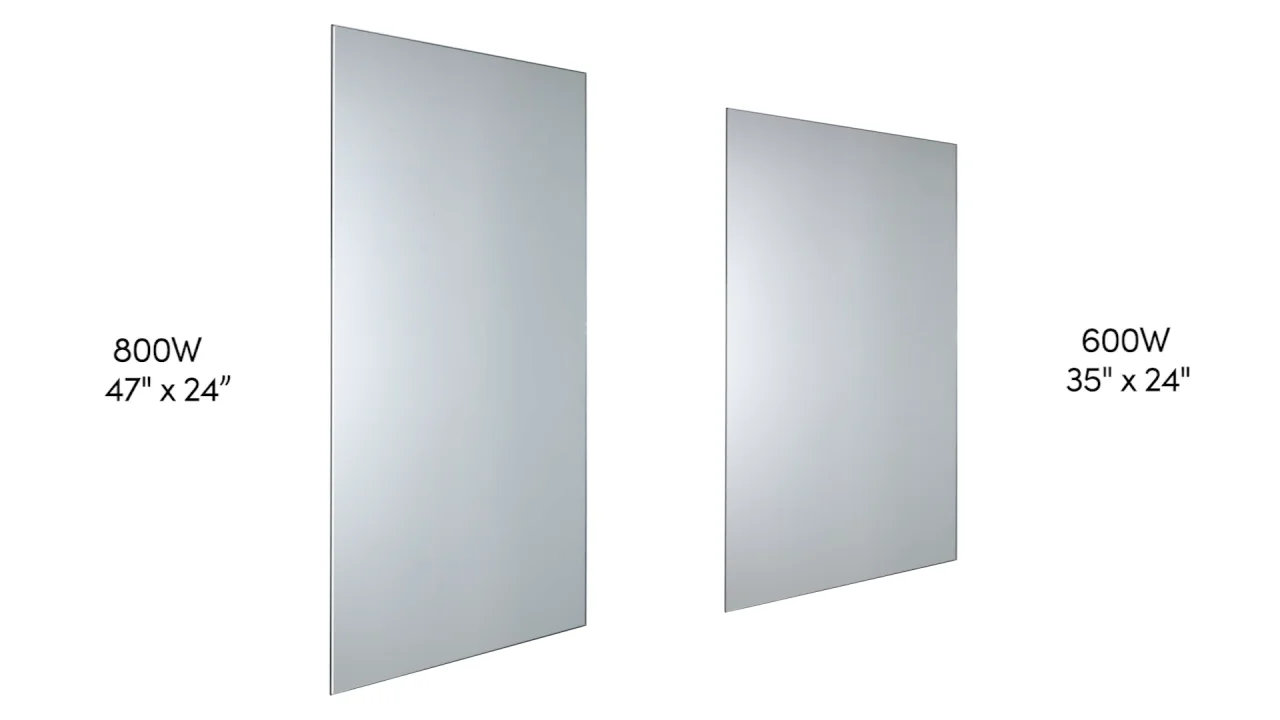 Ember Radiant Mirror u0026 Glass Wall Heating Panels | WarmlyYours