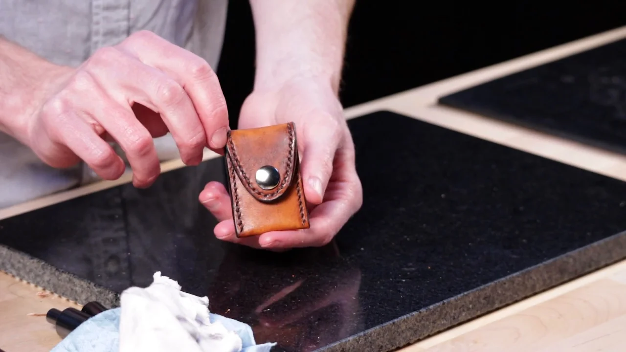 How to Make a Magnetic Leather Key Pouch - Mr. Lentz Leather Goods