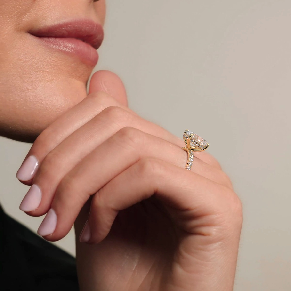 Perfect Fit French Pavé Diamond Ring in 18K Yellow Gold