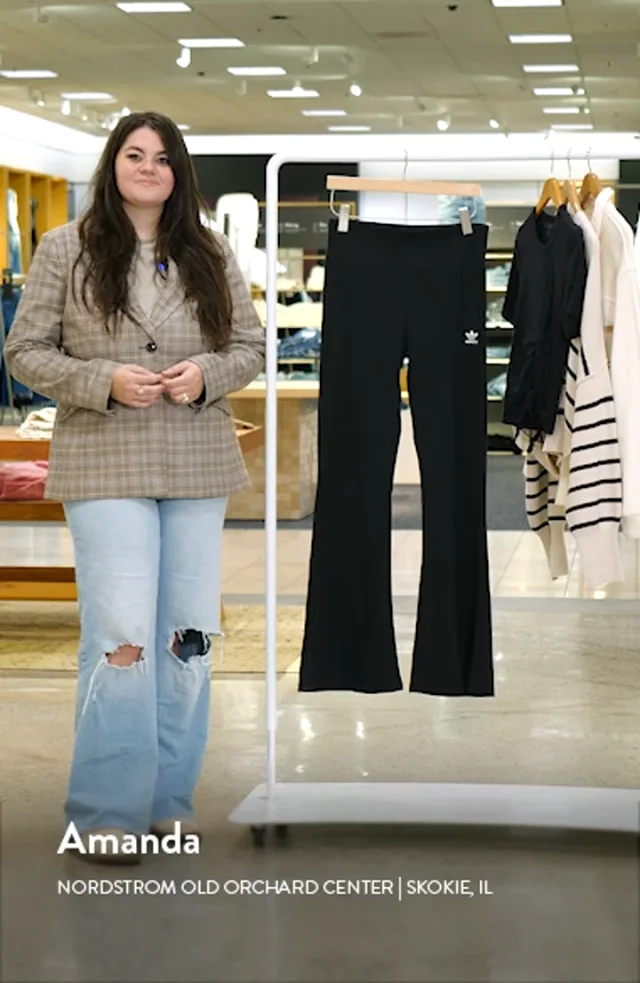 adidas Trefoil Essentials Rib Flare Leggings | Nordstrom