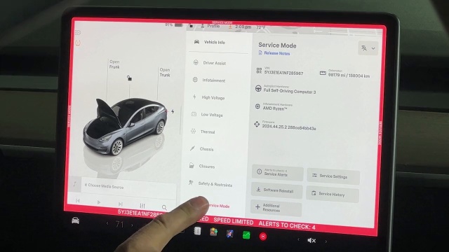 Tesla Service Mode