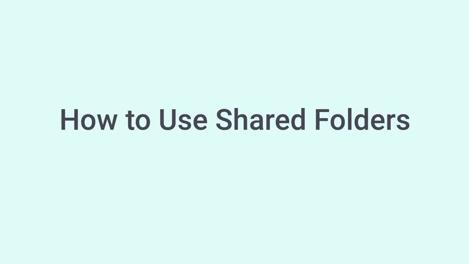 Shared Folders Collaboration Feature