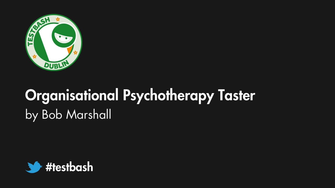 Organisational Psychotherapy Taster - Bob Marshall image