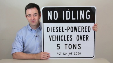 NO IDLING ALLOWED Sign