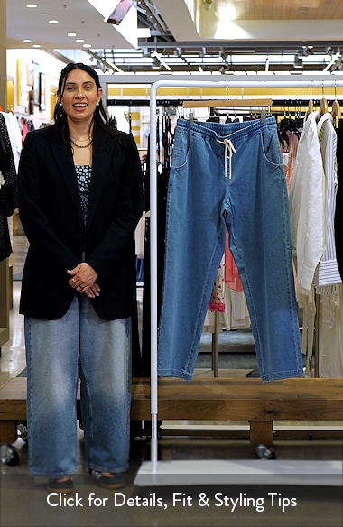 NYDJ Drawstring Relaxed Knit Denim Pants | Nordstrom